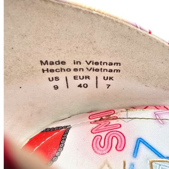 Aldo Sandyy Emoji Graffiti Love Rainbow Heart Heels Sz 9 - Picture 10 of 10